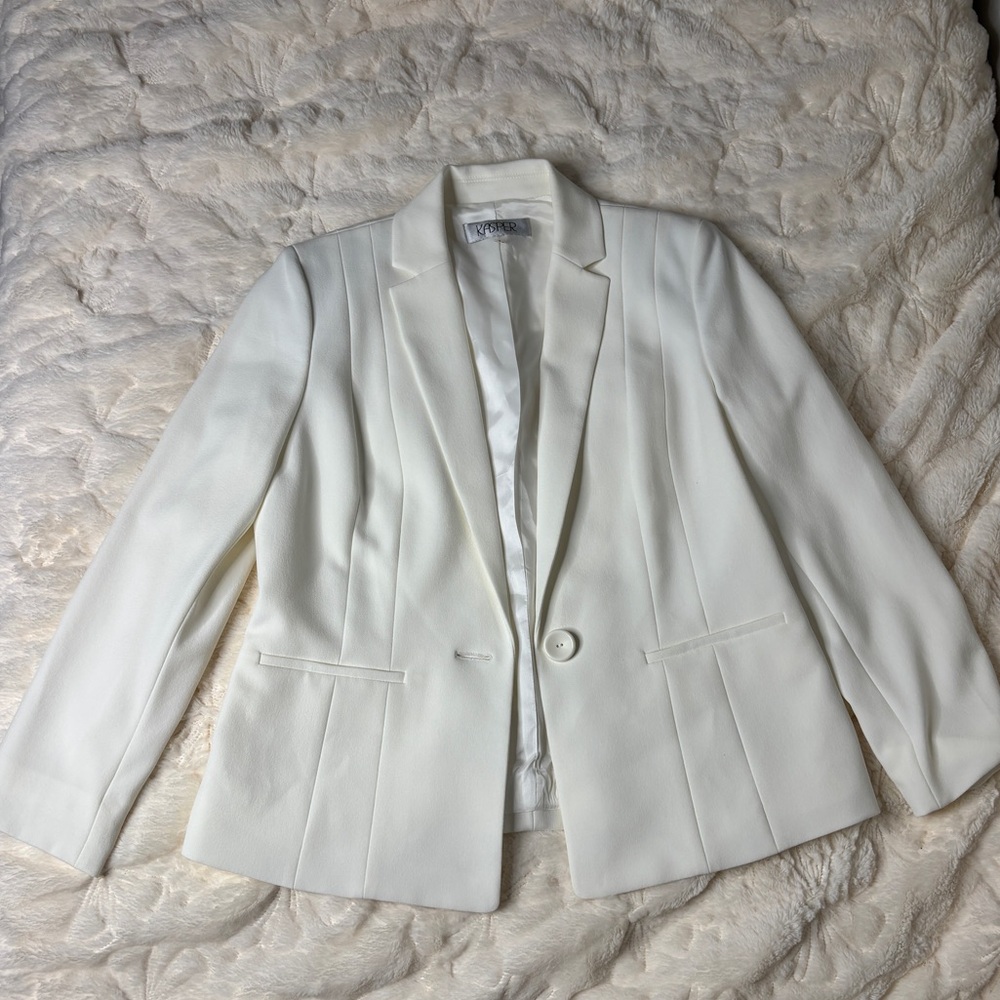 Kasper White Tailored Blazer - Picture 4 of 7